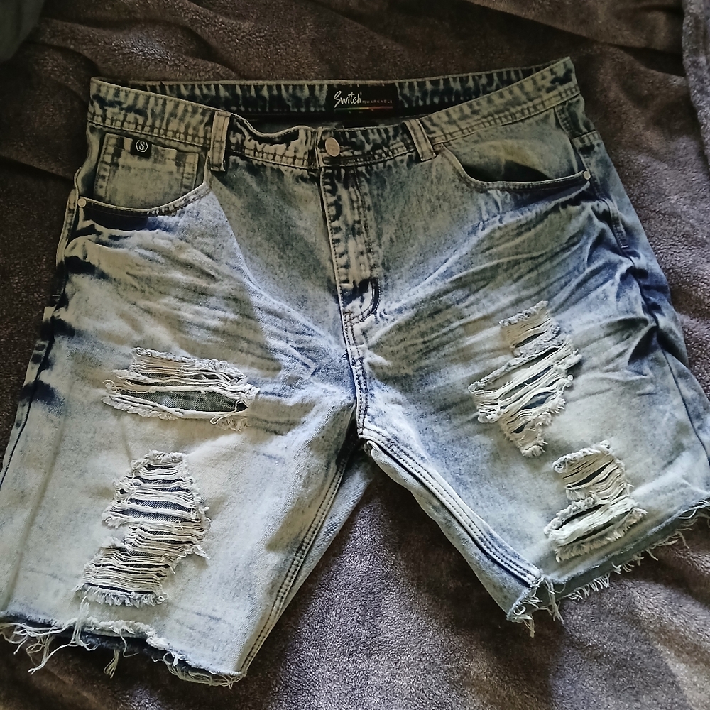 Vintage Distressed Jean Shorts